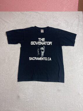 Arnold Schwarzenegger The Governator Sacramento Men's Black T-Shirt Youth XL